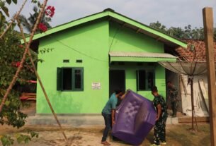 Kodim 0412 Laksanakan Penataan Lingkungan Setelah Selesainya Pembangunan Rumah
