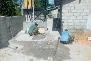 Keramik Terpasang Rapi, Fasilitas Air Bersih TMMD 129 Siap Masuki Tahap Akhir