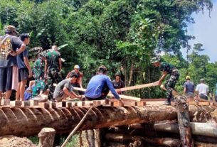 Akses Warga Kian Dekat Terwujud, Satgas TMMD Pacu Pembangunan Jembatan Pala Pintas Temberu