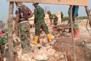 Satgas TMMD 130 Genjot Proyek Talud di Kawite-Wite Sejak Upacara Pembukaan