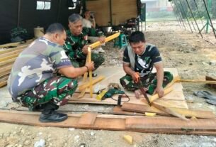 Satgas TNI Siapkan Infrastruktur Desa Melalui Pengerjaan Bagesting di Tigaraksa
