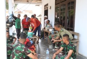 Kebersamaan di Meja Makan: Satgas TMMD dan Warga Satu Hati Membangun Desa