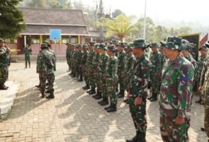 Desa Taji Rayakan Momentum Pagi dengan Kehadiran Satgas TMMD 130
