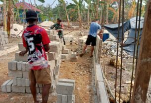 Kolaborasi TNI dan Masyarakat dalam Pembangunan Hunian Layak Di Halmahera Tengah