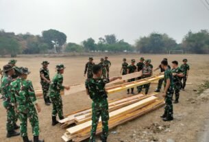 Kegiatan Satgas TMMD ke-130 Memastikan Kelancaran Pembangunan di Sumur Bandung