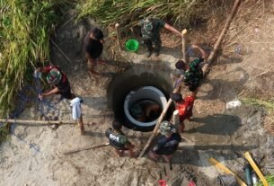 TMMD ke-130: Transformasi Puskesmas Wanggar Sari dengan Sumur Air Bersih
