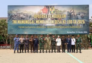 TMMD Ke-130 Digarap Kodim 1009 Tanah Laut Tingkatkan Infrastruktur Desa Karang Rejo
