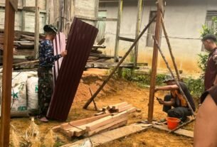 Semangat Gotong Royong TNI wujudkan Impian Hunian Layak Bu Suhanim